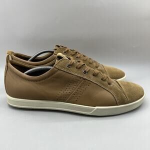 ECCO Collin 2.0 Sneakers Men Size 11 US, 45 EU Brown Nubuck Suede Comfort Shoes